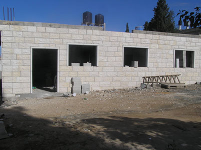 school entrance construction Nov.  2008